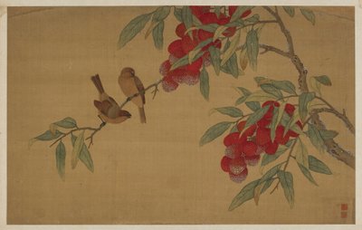 Vogels en Fruit door Wu Zhang