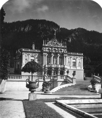 Slot Linderhof, Beieren, Duitsland, ca. 1900s door Wurthle and Sons