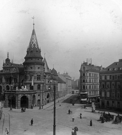 Löwenbräu Keller en Stiglmaierplatz, München, Duitsland, ca. 1900s door Wurthle and Sons