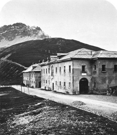 Santa Maria, op de Umbrail bergpas, Tirol, ca. 1900 door Wurthle and Sons