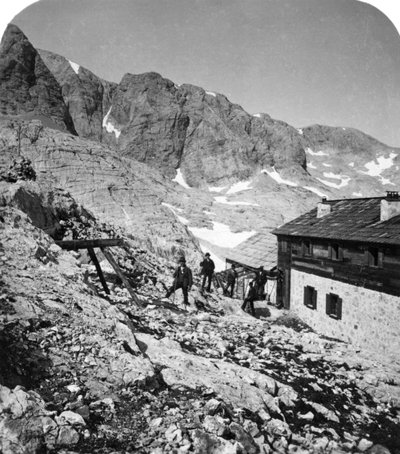 Simony Hut, Salzkammergut, Oostenrijk, ca. 1900s door Wurthle and Sons