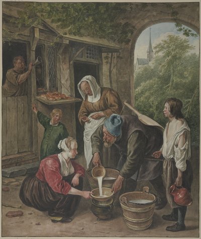 De melkverkoopster door Wybrand Hendriks