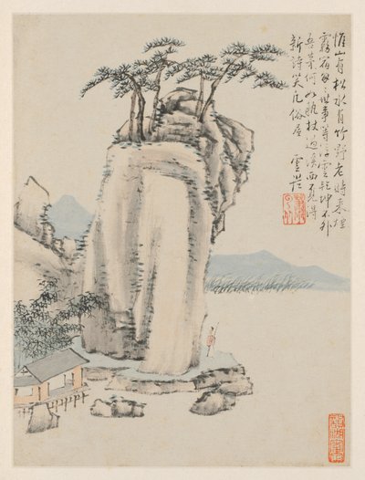 Album van Seizoenslandschappen, Blad G (vorig blad 7) door Xiao Yuncong