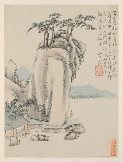 Album van seizoenslandschappen, blad G door Xiao Yuncong