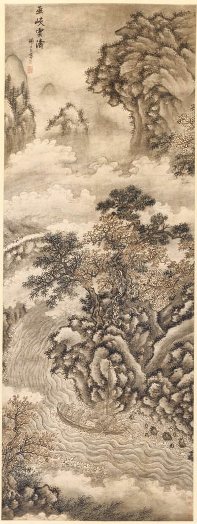 Wolken en golven bij de Wu-kloof, 1368-1644 door Xie Shichen
