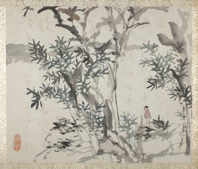 Album van landschappen en kalligrafie voor Liu Songfu door Xugu