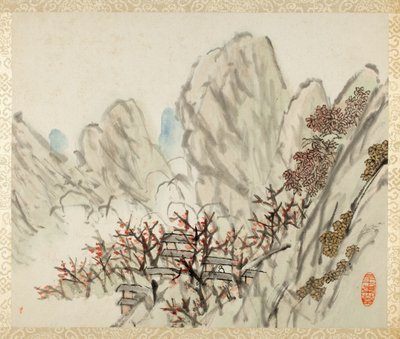 Album van landschappen en kalligrafie voor Liu Songfu door Xugu