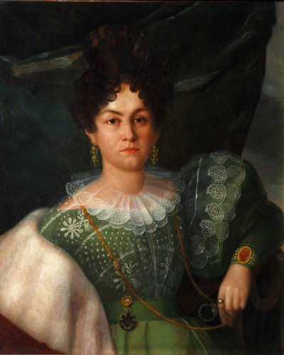 Portret van Anna Borisovna Bakunina 1802-1835, 1832 door Yakov Streshnev