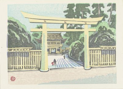 Meiji tempel door Yamaguchi Gen
