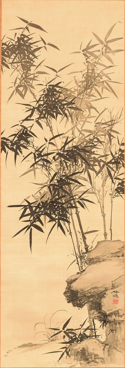 Bamboe, voor 1856 door Yamamoto Baiitsu