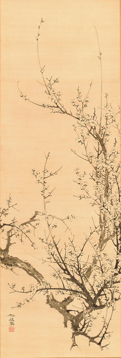 Pruim, voor 1856 door Yamamoto Baiitsu