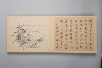 Verfijnde elegantie in de vier seizoenen Shiji seiga, Album van bloemenschilderijen door Yamamoto Baiitsu