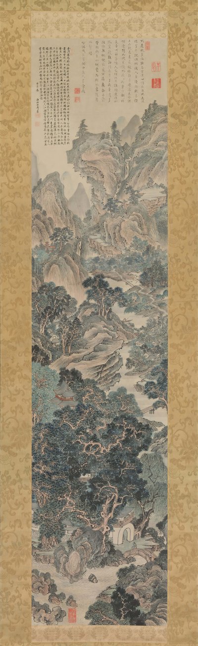Landschap in de Blauwe-en-Groene Stijl door Yanagisawa Kien