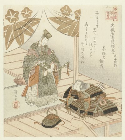 Vierentwintig Japanse voorbeelden van kinderlijke gehoorzaamheid voor de Honchôren door Yashima Gakutei