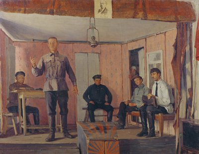 Vergadering van een dorpscommissie door Yefim Cheptsov