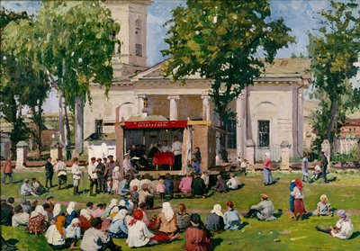 De samenwerking dag in een dorp door Yefim Mikhailovich Tcheptsov