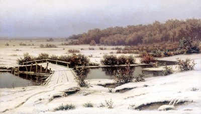 Vroege Sneeuw, 1883 door Yefim Yefimovich Volkov