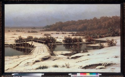 Vroege sneeuw door Yefim Yefimovich Volkov