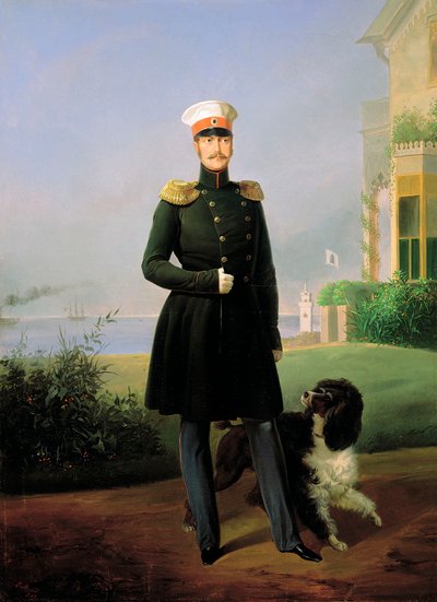 Portret van Keizer Nicolaas I, 1796-1855, 1849 door Yegor Bottman