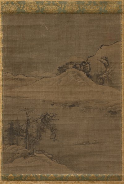 Landschap met vissers door Yi Bul hae