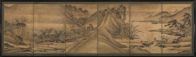 Landschap van de vier seizoenen door Yi Sumun (Korean, b. c. 1404)