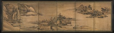 Landschap van de vier seizoenen door Yi Sumun (Korean, b. c. 1404)
