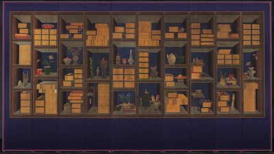 Boeken en geleerdenbenodigdheden, eind 1800s door Yi Taek gyun