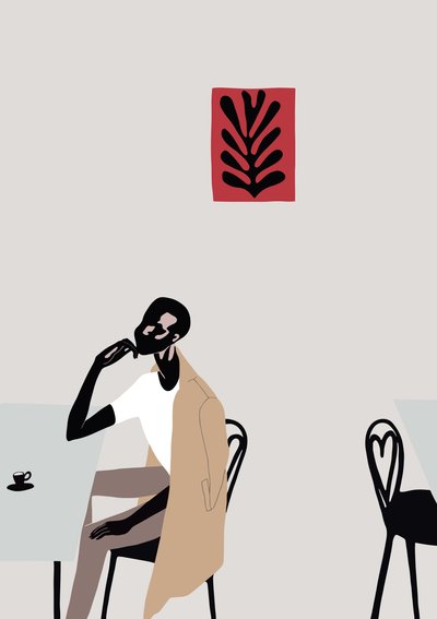 Caféscène met Matisse door Yi Xiao Chen