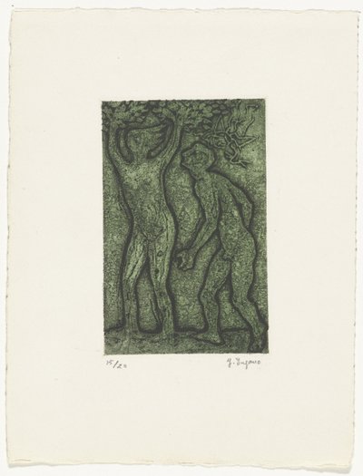Man en vrouw in groen door Yo Sugano (signed by artist)