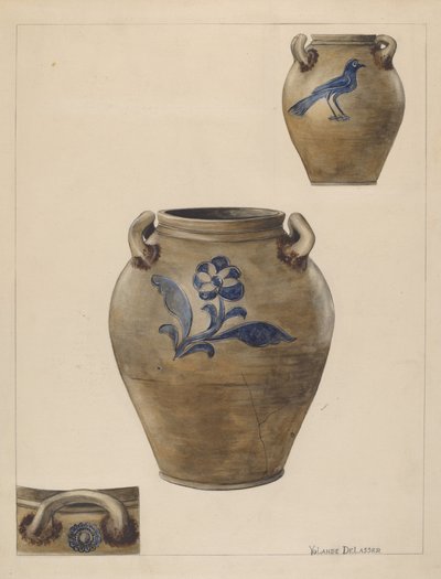 Aardewerk, ca. 1936 door Yolande Delasser