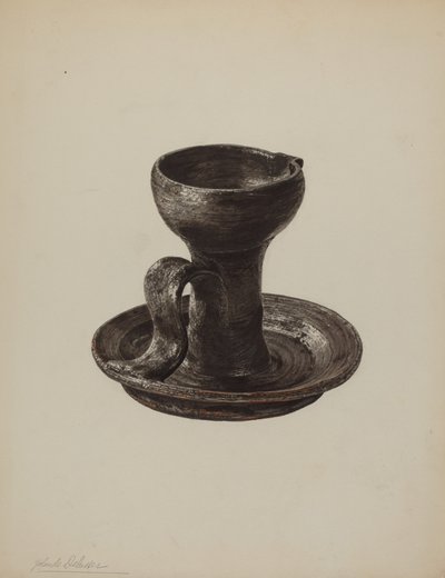 Vetlamp, ca. 1939 door Yolande Delasser