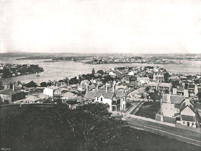 Uitzicht vanaf de noordkust, Sydney, Australië, 1895 door York and Son