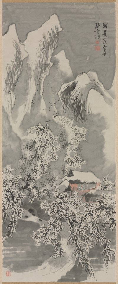 Sneeuwlandschap, c. 1770s door Yosa Buson
