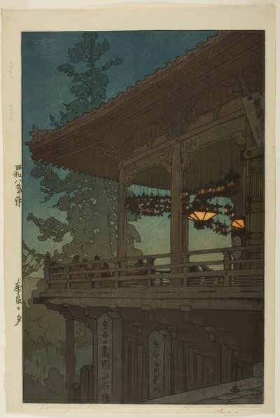 Avond in Nara, uit de serie "Kansai District" door Yoshida Hiroshi