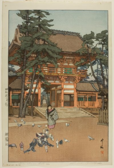 Gion-schrijnpoort door Yoshida Hiroshi