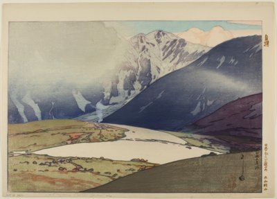 Tateyama Betsuzan, uit de serie "Twaalf scènes van de Japanse Alpen" door Yoshida Hiroshi