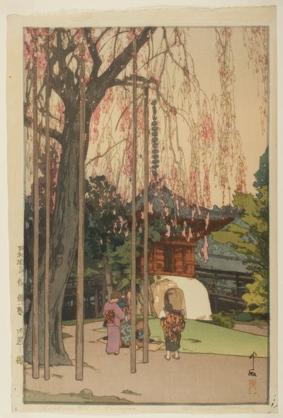 De kersenboom in Kawagoe door Yoshida Hiroshi