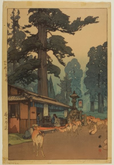 Weg naar het Kasuga-heiligdom door Yoshida Hiroshi
