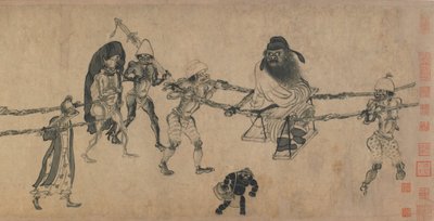 Zhong Kui Reizend door Yuan Dynasty Chinese School