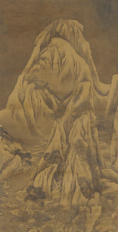Winterlandschap, Qing-dynastie, 18e eeuw door Yuan Jiang