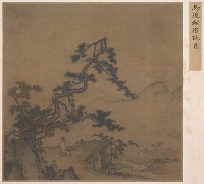 De Maan Bekijken onder een Pijnboom, begin 13e eeuw door Yuan Ma