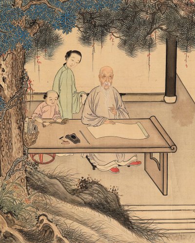 Yuan Mei en zijn vrouwelijke studenten door Yuan Mei