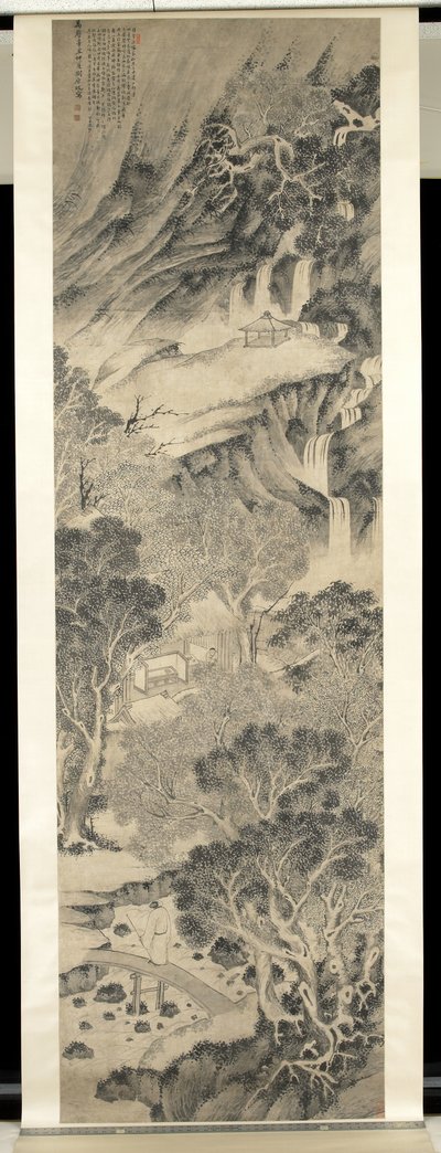 Geleerde in Landschap door Yuanqi Liu