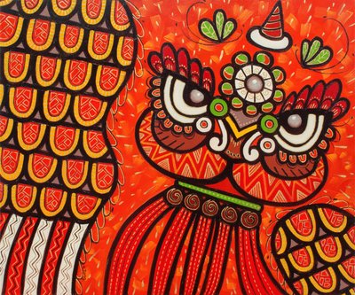 Leeuwendans rood, 2023 door Yue Zeng