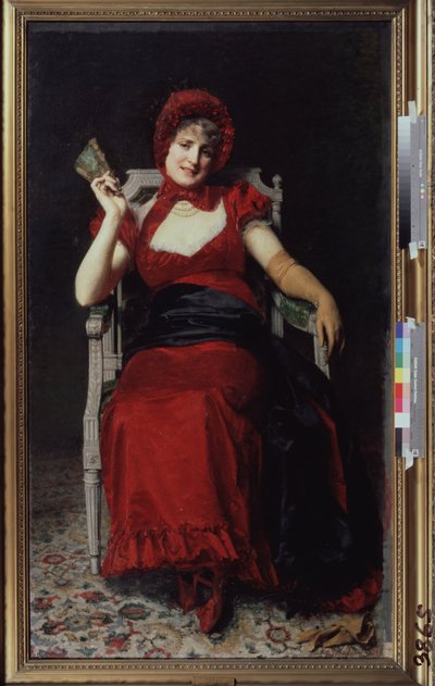 Vrouw in een Directoire-jurk door Yury Jacovlevich Lehman