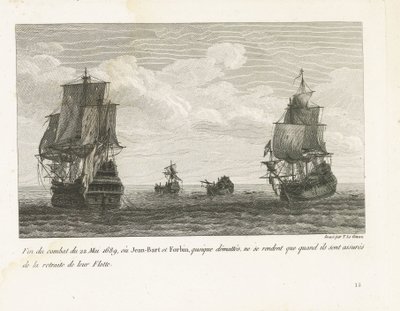 Einde van het gevecht van Jan Bart op 22 mei, 1689 door Yves Marie Le Gouaz