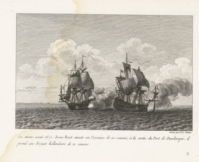 Jan Bart verovert een Hollands fregat bij Duinkerke, 1675 door Yves Marie Le Gouaz