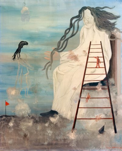 Zonder titel (De reuzin) door Yves Tanguy