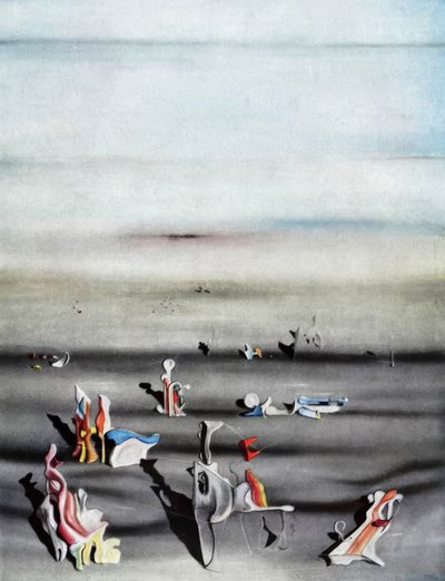 Het meubilair van de tijd door Yves Tanguy