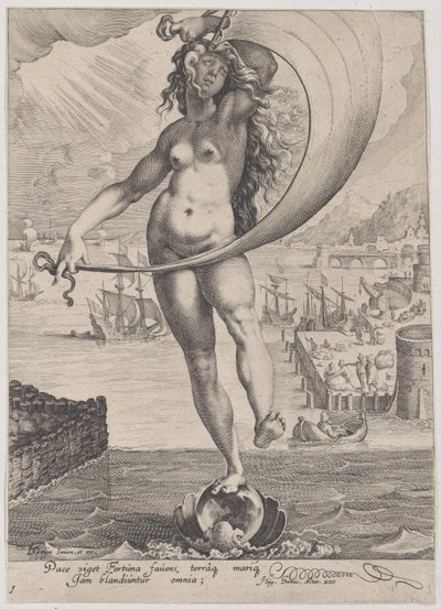 Fortuna, uit Deugden en Ondeugden, 1596-97 door Zacharias Dolendo